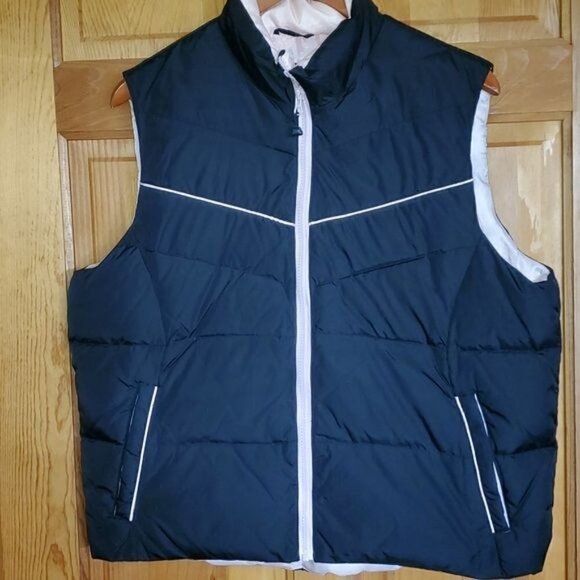 NorthCrest Down Puffer Sz. L Black & Pink Full Zippered Vest w Pockets - Picture 5 of 9